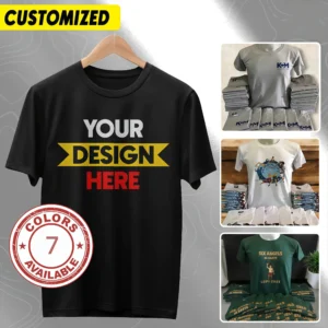 Customize Unisex Tshirt Cotton Spandex COD S-3XL Top Shirts 7 Colors