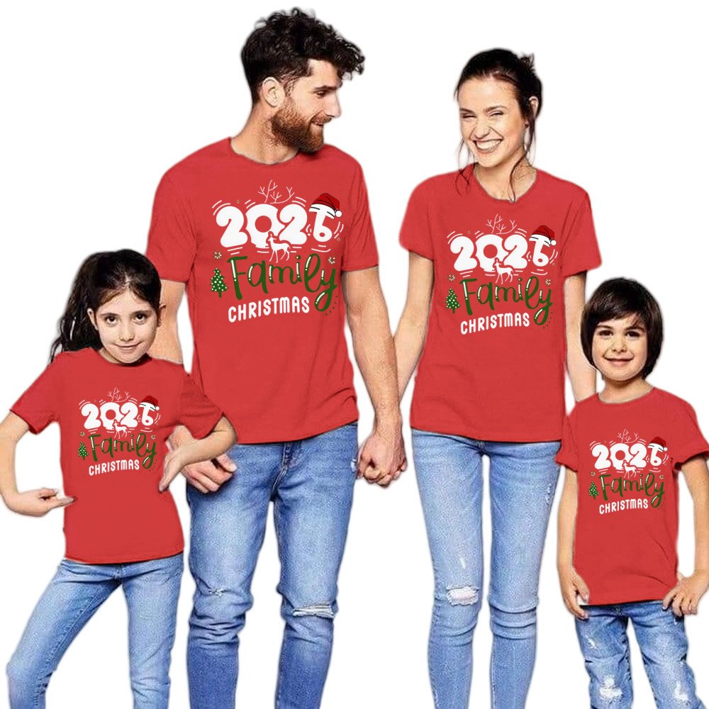 Family Matching Christmas T-Shirts 2026 | Holiday Santa Hat & Tree Outfit | Cotton Spandex | COD - Image 6