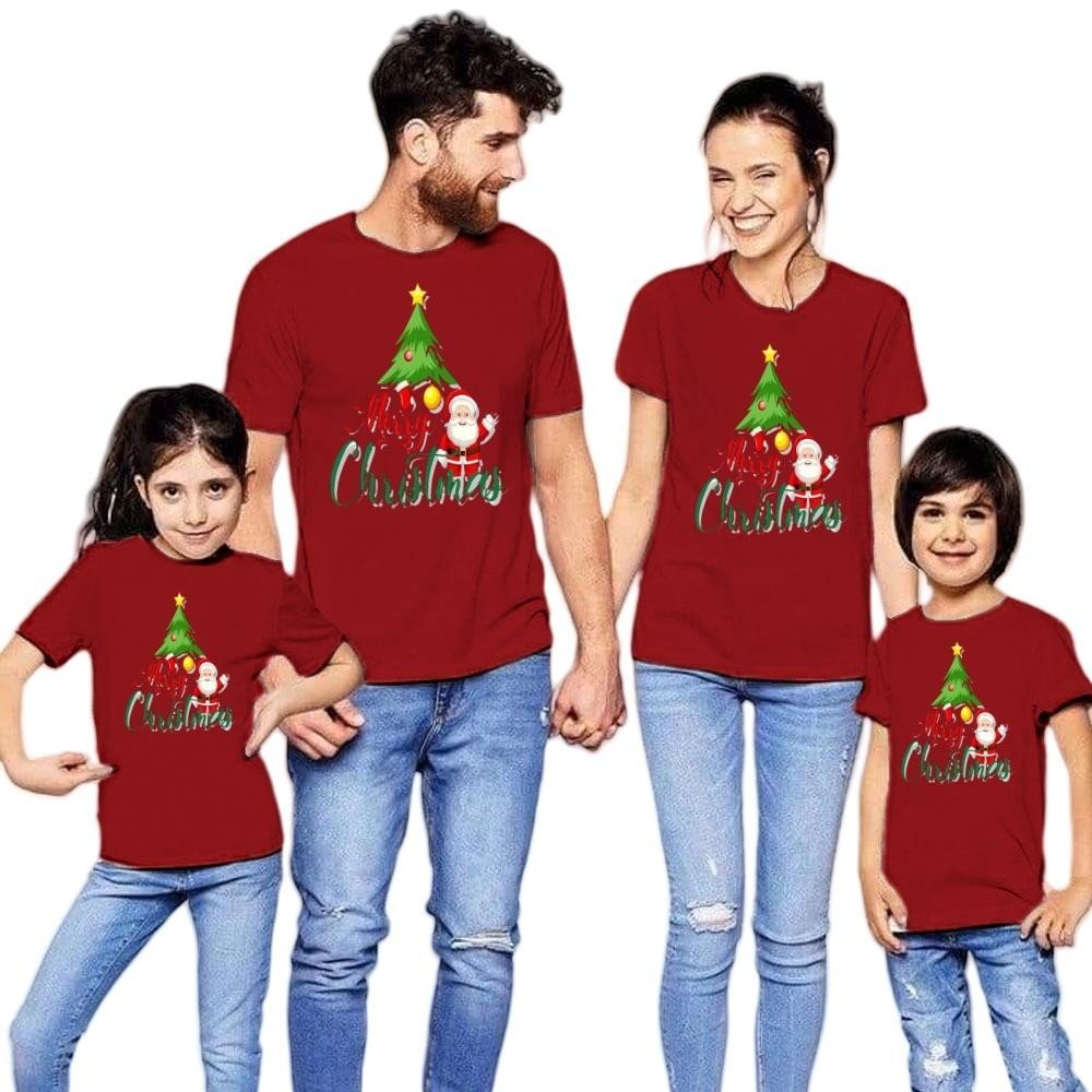 Christmas Tree Santa Family Matching T-Shirt | Holiday Gift Tee | Unisex Cotton Spandex | COD S-3XL - Image 5