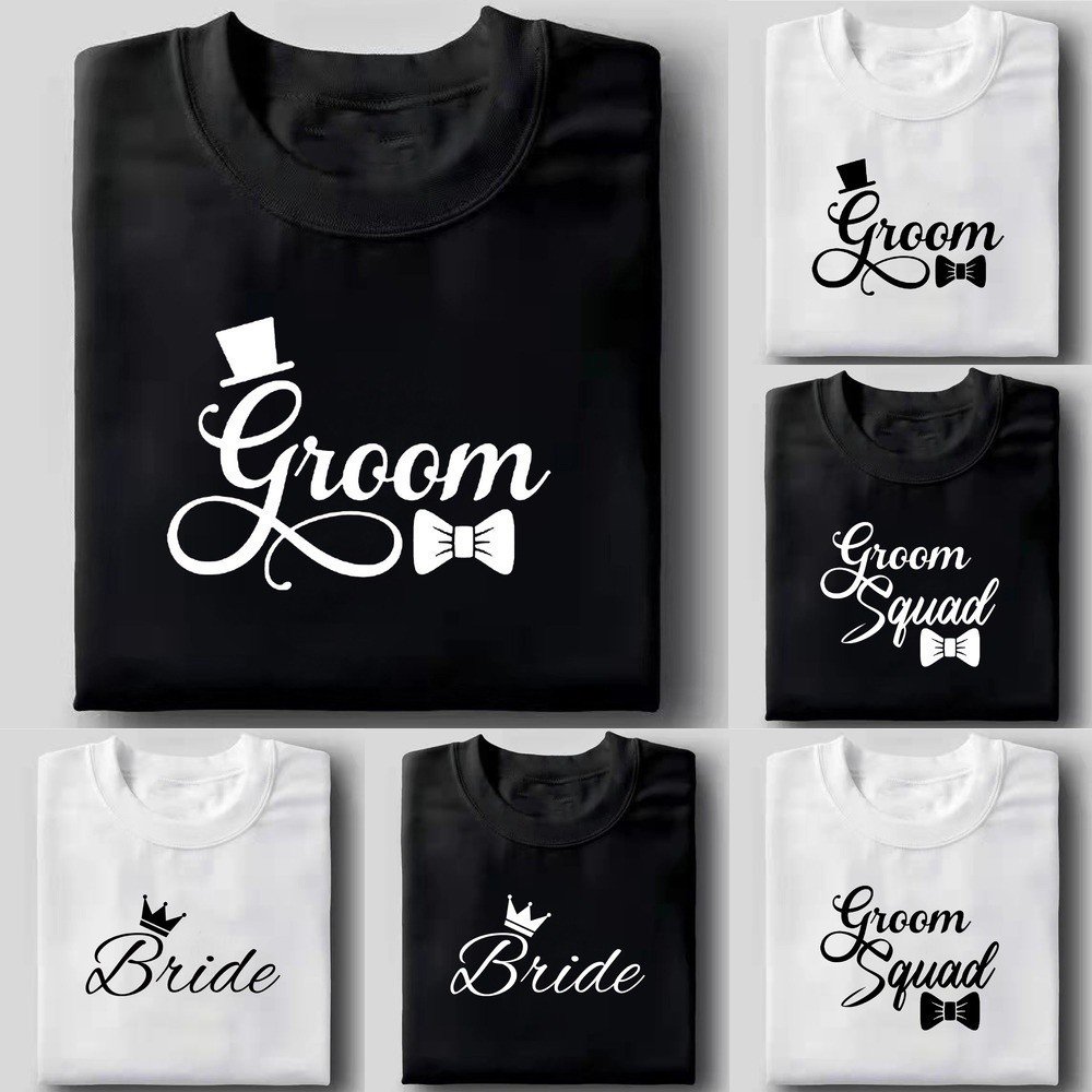 Basic Styles COD Groom Bride Squad Tshirt Unisex for men and women XNXL01 Top Shirts - Image 2